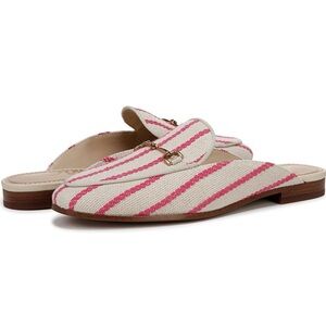 NWB Sam Edelman Pink and Cream Striped Mules